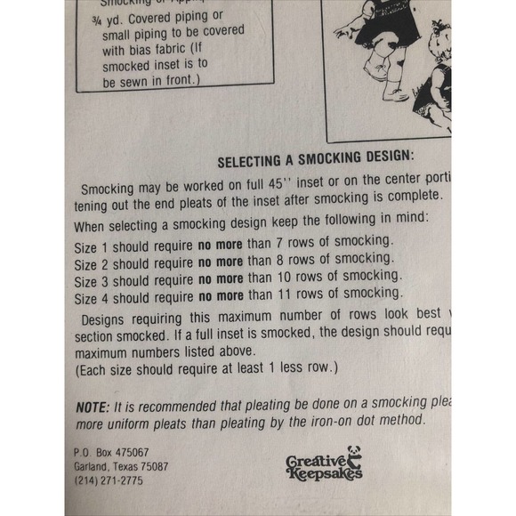 Toddler Buckle Jumpsuit Pattern by Creative Keepsakes Size 1,2,3,4 - Picture 4 of 4